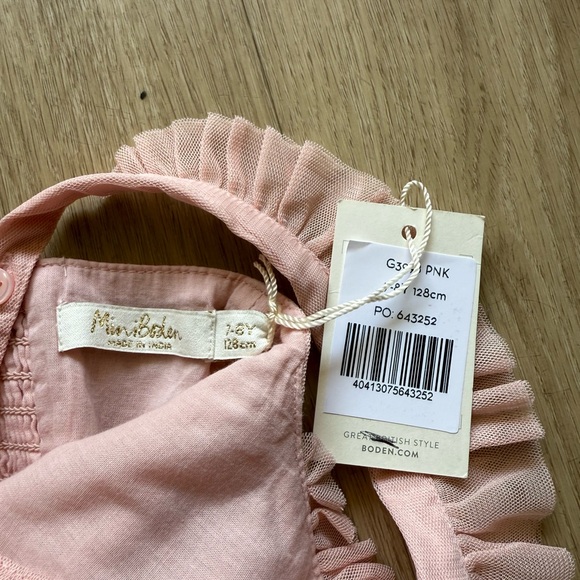 NWT Mini Boden Pink tulle dress with butterfly embroidery - Picture 4 of 6